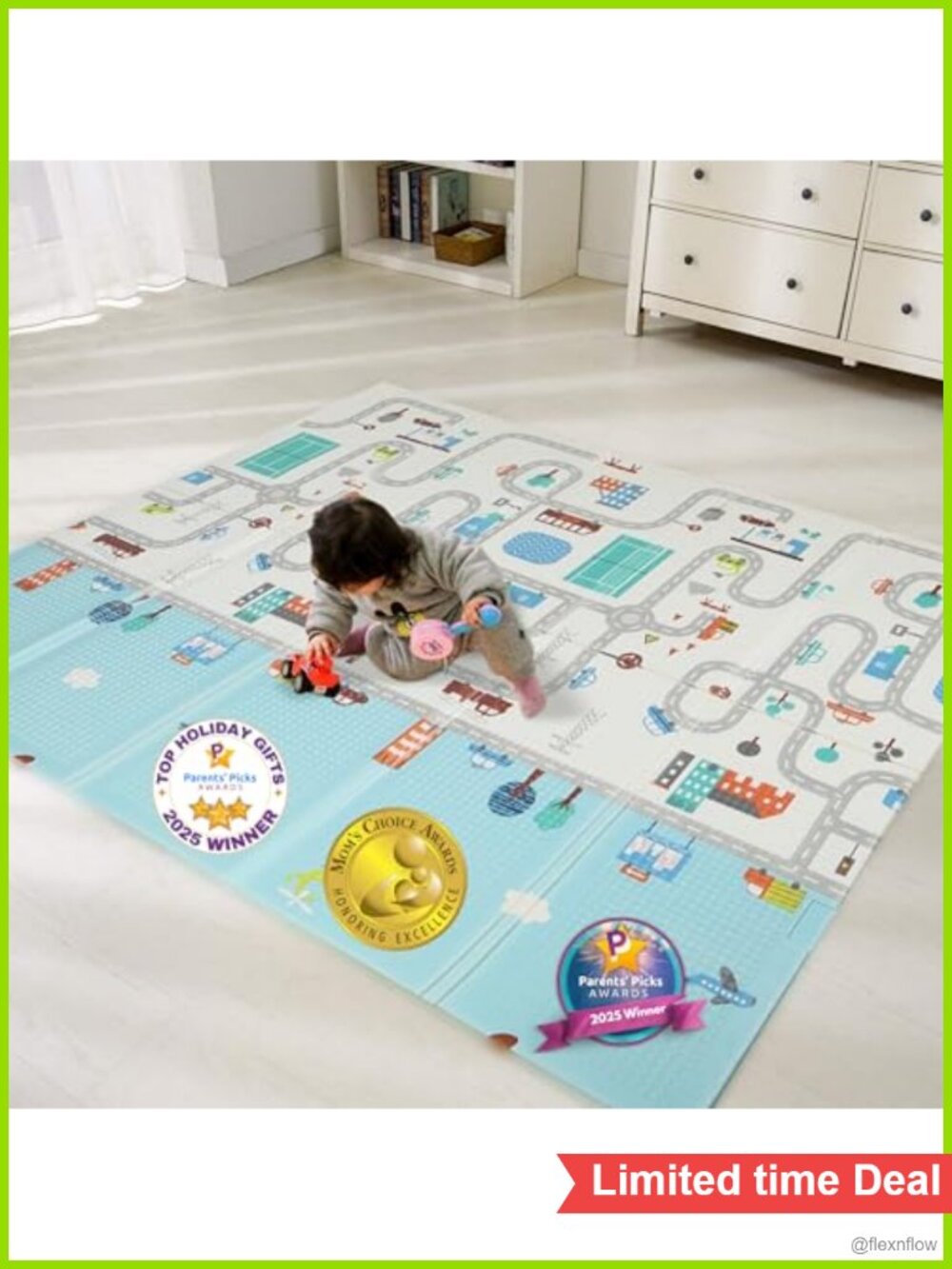 Foldable Foam Baby Play Mat XPE Non-Toxic Toddler Travel
